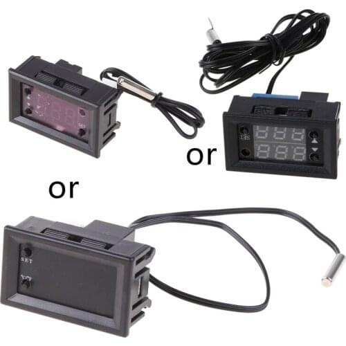 W2810 DC12V 20A Digital Thermostat Temperature Controller Red Display with Probe