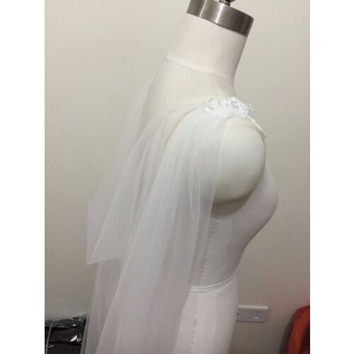 Elegant Bridal Wrap Shrug Capes White Lace Shawl Bolero coat Ivory black champagne Wedding Jacket