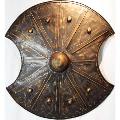 European medieval walled Troy ancient Roman shields photography bar wall iron retro retro nostalgic decoration