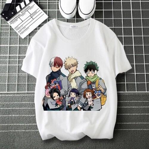 My Hero Academia Tokoyami Fumikage LOGO Print Soft T-Shirt O-Neck Short Sleeve Modal Shirt Tshirt