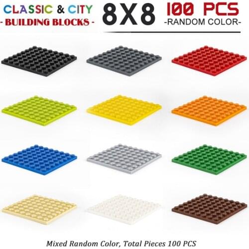 8X8 Classic Building Blocks For Children Toys Colorful Building Blocks City DIY Creative Bricks Bulk Bricks100-200PCS