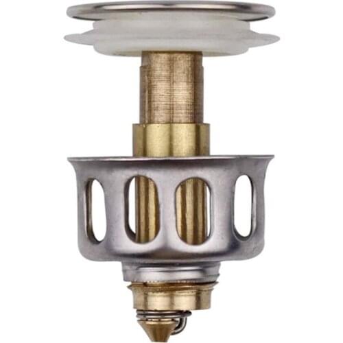 Brass Sink Bounce Drain Filter 2 in 1 Shower Floor Sink Drain Vanity Stopper Bathtub Bathroom Kitchen Gadgets