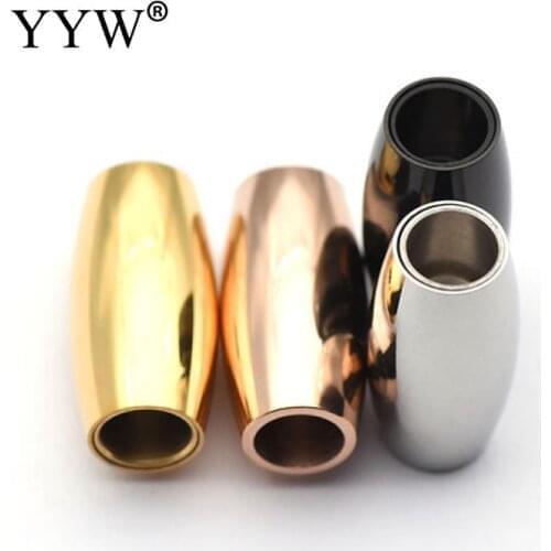 10pcs Stainless Steel Magnetic Clasps 3mm 4mm 5mm 6mm Clasp For Leather Cord Magnet Lace Buckle Jewelry Diy Making Bracelet Bulk