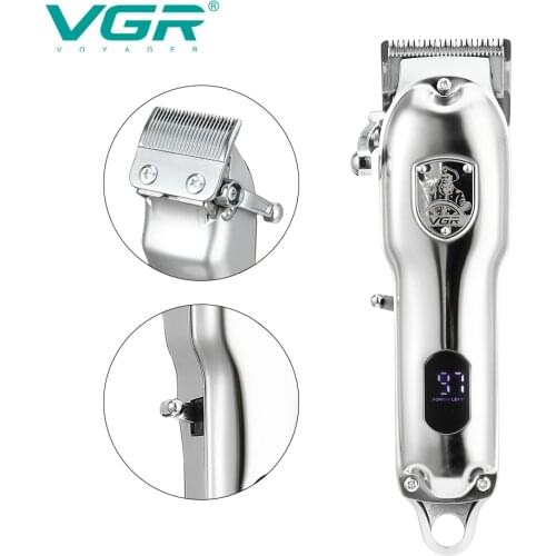 VGR 652 Hair Clipper Rechargeable Professional Personal Care USB LCD Display Trimmer Barber For Hair Cutting Machine Clippers