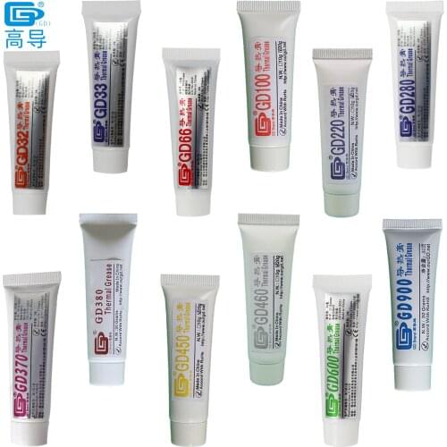 Net Weight 20/30 Grams Soft Tube Packaging GD Brand Series GD900 Thermal Grease Paste Plaster Heat Sink Compounds ST20/30