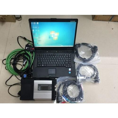 Mb star c5 with hdd software x-e-ntry in cf-52 laptop 4G used computer toughbook win7 system for mb sd connect c5 diagnosis tool