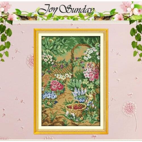 Garden (3) Patterns Counted Cross Stitch 11CT 14CT Cross Stitch Set Wholesale flower Cross-stitch Kit Embroidery Needlework