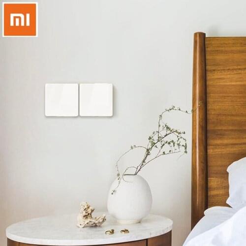 2020 Xiaomi Mijia Wall Switch Single Double triple Open Dual Control Switch 2 Modes Switch Over Intelligent Lamp Lights Switch
