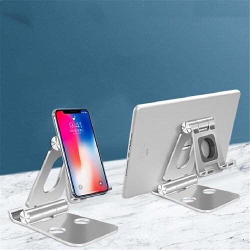 Metal Desktop Tablet Holder Table Cell Foldable Extend Support Desk Mobile Phone Holder Stand For Universal Phone Tablet