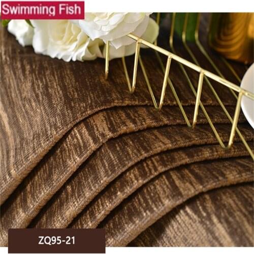 New Arrival 2019 Modern Minimalist Luxury Style Curtain Custom Striped twill cloth Fabric curtains Blue Coffee Color