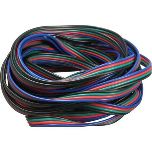 New 4 Pin Wire Extension Connector Cable Cord For LED RGB Strip 3528 5050 Connector Colourful 5M