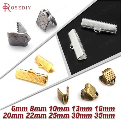 Wholesale Width 6mm/8mm/10mm/13mm/16mm/20mm/22mm/25mm/35mm Silver color Iron Ribbon Clips Clasps Diy Jewelry Findings (JM3869)