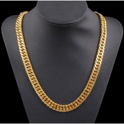 Popular stainless steel ornaments neck ornaments tight thick chain mens necklace f
