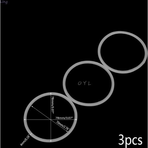3Pcs/set 7.8cm Rubber O Shaped Replacement Gaskets Seal Ring Parts For Blender Juicer Part Home Kitchen Accessory