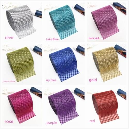 Roll Tulle 1 Yard/91.5cm Mesh Trim Bling Diamond Wrap Cake DIY Crystal Ribbons Wedding Decoration Home New Year Party Supplies