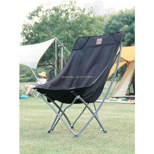 Folding chair portable outdoor leisure camping backrest stool moon director chair