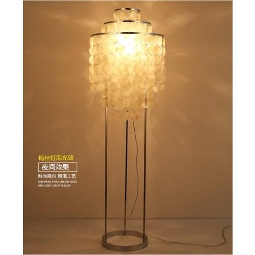 Modern Nordic Natural shells floor lamp Bedroom dining room standing Shell lamps