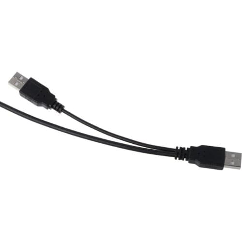 Dual USB 2.0 to 7+6 Pin Slimline Slim SATA Cable Adapter for Notebook Laptop ODD