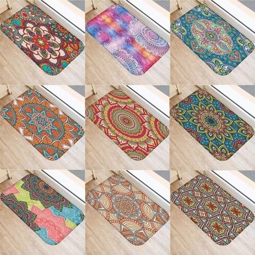 Mandala Entrance Doormat Dust Proof Anti Slip Door Mat Bohemia Ethnic Printing Kitchen Floor Mats Bedroom Carpet Rugs