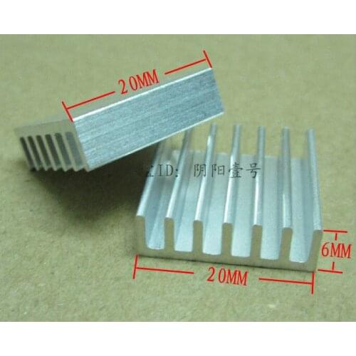 Fast Free ship 100pcs/lot High quality heat sink 20*20*6MM chip radiator and CPU radiator