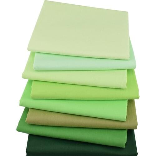 Nanchuang Green Solid Color Fabrics DIY Handmade Sewing Quilting Fat Quarters Patchwork Material For Baby Children 8Pcs/Lot