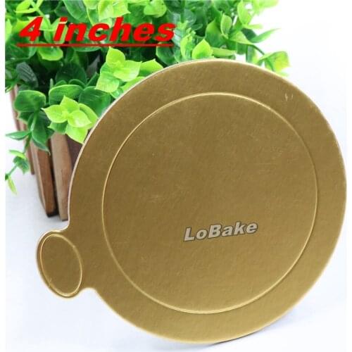 10pcs/pack) 4 inches gold colored round paper cake place mat cupcake bread placemats cake slicer holder kitchen tableware