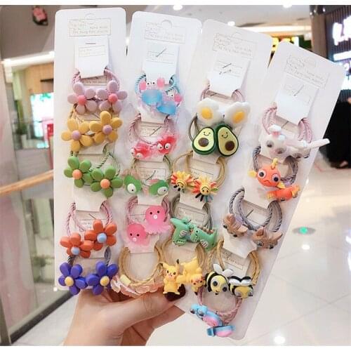 New Girls Headband 10 Piece Set Bandage Hair Baby Cartoon Hair Accessories