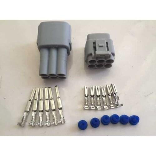 10pcs/lot 6 pin MT .090 - 2.3mm Male and Female locking connector Sumitomo 6187-6561 and 6180-6771 For Suzuki