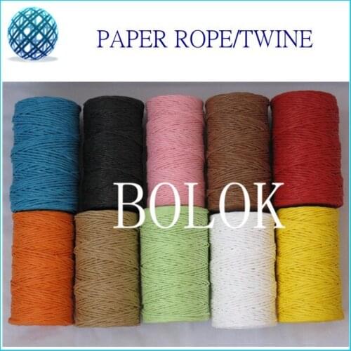100pcs/lot 2mm*100yards/pc Multi Raffia Paper Rope For Decorations DIY Colorful Paper String Gift Wrapping