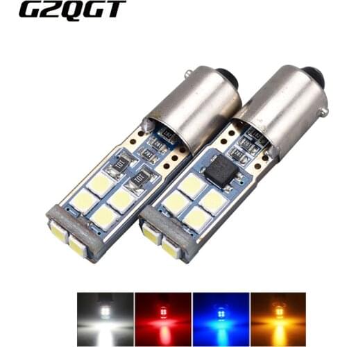 10x BA9S 10SMD 3030 2835 LED Canbus lamps Error Free t4w h6w Car LED bulbs interior Lights Car Light Source parking 12V White AC