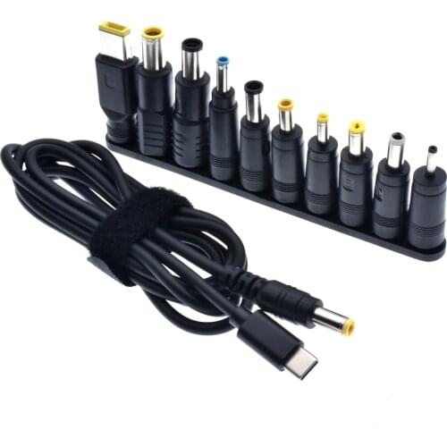 Laptop Power Adapter Connector Dc Plug USB Type C male to Universal Male Jack Converter for Lenovo for Asus Notebook Charger