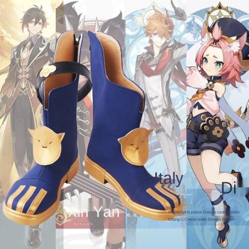 Anime Genshin Impact Cos Diona Shoes Two-dimensional Game Anime Character Boots Role Playing Boutique Crafts For Woman