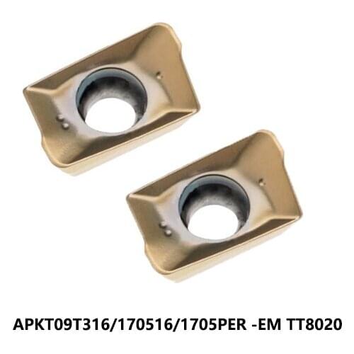 APKT09T316R-EM APKT170516R-EM APKT1705PER-EM TT8020 turning of stainless steel exotic alloys and low carbon steel tool