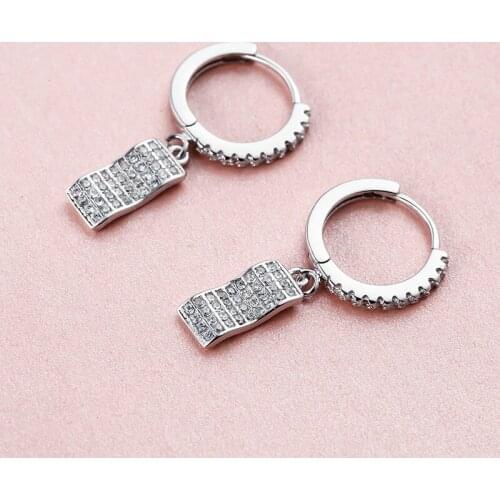 Diamonds S925 Sterling Silver Earring Women Trendy Anniversary Fine Jewelry Engagement 925 Silver Earrings Christmas Gift Luxury