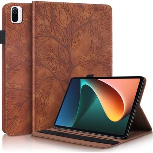 3D Tree Embossed Tablet Case For Xiaomi Pad 5 Pro xiaomipad5 Mipad5 11 inch Wallet Stand Cover