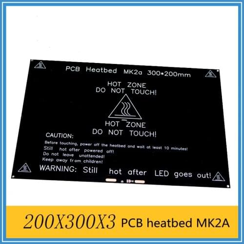 3D Printer Parts Mk2a PCB Hotbed Thermite Bed 200 * 300 * 3mm Aluminum Plate Press Heating Bed Platform Printing Best sellers