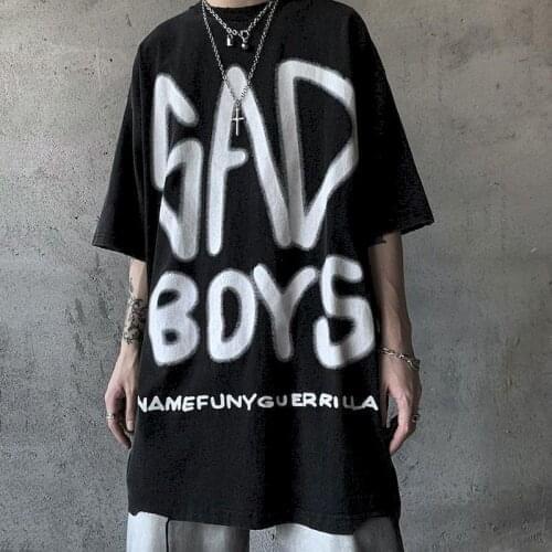 Inkjet tie dye t shirts harajuku tshirt oversized t shirt men clothing t-shirts couple clothes Korean streetwear summer tees