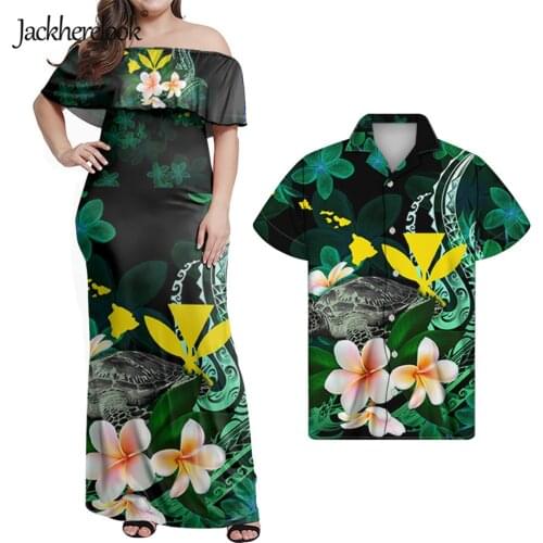 Jackherelook Off Shoulder Bodycon Dress for Womens Hawaii Map Polynesian Turtle Print Casual Ladys Elegant Party Robe Dresses