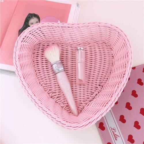 Love Heart Shape Basket Desktop Sweet Color Basket Photo Props for Home Storage Decoration Basket Nordic Storage Fruit Basket