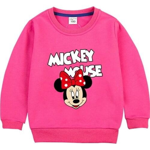 Disney Mickey Mouse Girls Jackets Children Hoodies Sweatshirt Baby Clothing Spring Autumn Coat Kids Casual Hood Outwear