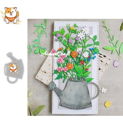 Watering can Metal Cutting Dies Mold Knife Scrapbooking Stencil DIY Embossing Craft Die Cuts Card Making New Dies For 2021