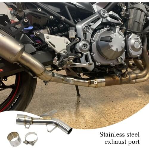 Motorcycle Exhaust Escape Modified Slip On Mid Link Pipe Catalyst Delete Eliminator Enhanced For Kawasaki Z900 Z900e 2017 - 2019