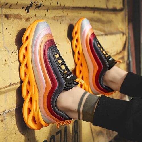 2020 Mens Sneakers Cushioning Running Shoes for Men Lightweight Lace-up Sport Shoes Male Breathable Comfortable Training Shoes