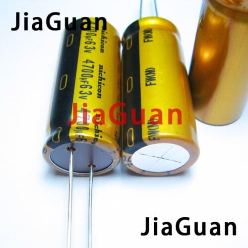 2pcs NEW NICHICON FW 4700UF 63V 22X51MM audio 4700uF/63v Electrolytic Capacitor 63V4700uF filter amplifier 63V 4700UF