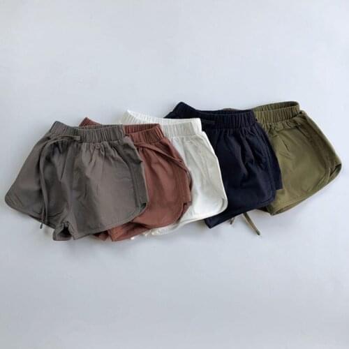 Boys Girls Pure Color Children Pants Summer Kids Baby Short Pants Loose Kids Short Pants For Boys Girls Casual Pants 1-6Yrs