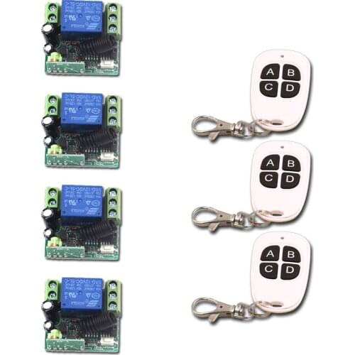 Remote Control Switch 12V Mini 10A Relay Receiver Remote Control Plug Wireless Remote ON/OFF Transmitter Receiver