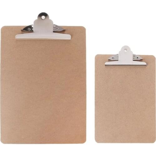 Portable A4/A5 Wooden Writing Clip Board File Hardboard with Batterfly Clip for Office School Stationery Supplies #524