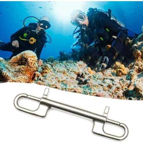 Diving Hook Stainless Steel Double Ended Bolt Snap Hook for Scuba Diving Pet Leash Camera Strap Keychain Hammock