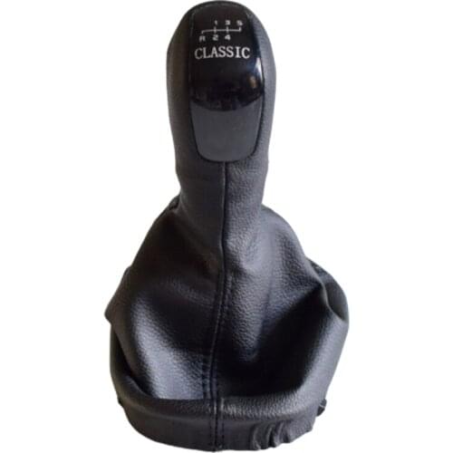 Gearshift Lever Knob Stick Shifter Leather Gaitor Boot Dustproof Cover for Mercedes Bens C-Class W203 S203 5 6 Speed Car