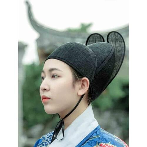 Hanfu Hat For Men&Women Chinese Ancient Ming Dynasty Black Gauze Hat Headdress Male Cosplay Hanfu Formal Hat For Men Women